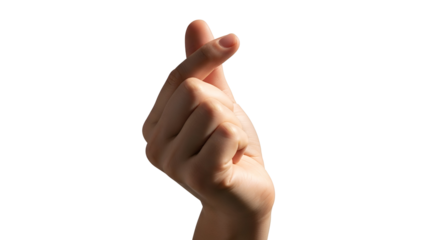 Hand Gesture Forming a Mini Heart Love Sign on Dark Backdrop Symbolizing Care Affection Romance Showing Cute Finger Style Heartfelt Devotion Concept Representing Small Symbolism of Love Passion