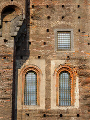 Obraz premium Autumn at Parco Sempione, Milan, with the Castello Sforzesco