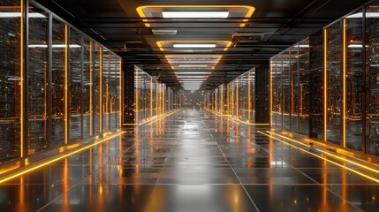 data flow visualization in modern data centers technology environment digital art perspective