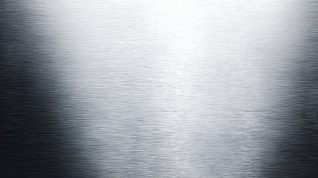 Brushed Metal, Minimalist silver background with a fine, brushed metal texture. Clean design space for an advertising mockup