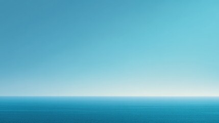 Obraz premium Serene Blue Ocean Horizon with Calm Waters and Clear Sky for Inspirational Backgrounds and Relaxation Themes