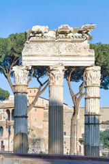 Remains of a Roman column in Rome
