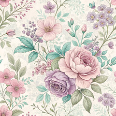 seamless background with roses