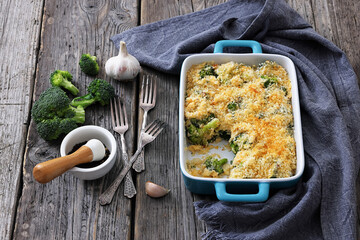 crunchy baked broccoli with panko and cheese