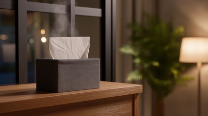 Biodegradable Tissue Dispenser with Emerging Design in Modern Room Setting