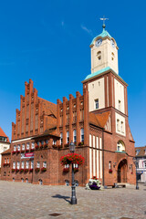 Obraz premium Blick zum Rathaus in Wittstock/Dosse