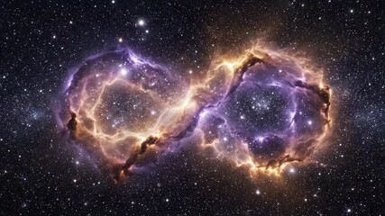 Stunning visuals of celestial formations in a star-filled cosmos, a visual symphony