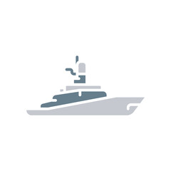 warship black line icon. Vector isolated element © Backwoodsdesign