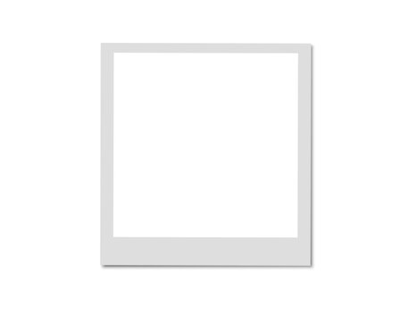 Blank white Polaroid photo frame with adhesive tape on top and bottom, isolated transparent PNG for creative collage, scrapbook, or photo mockup design.