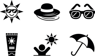 Summer protection icons