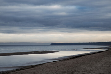 Baltic sea coast in serene afternoon.