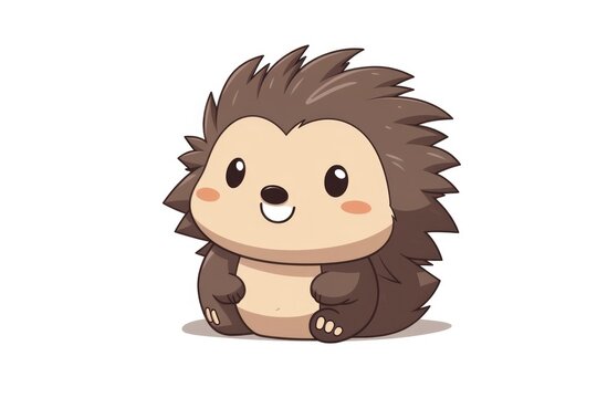 Porcupine cartoon style animal porcupine mammal.
