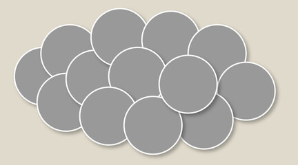 round photo collage mockup. Photo album or memory wall idea for banner, poster, mockup, flyer, brochure. vector template
