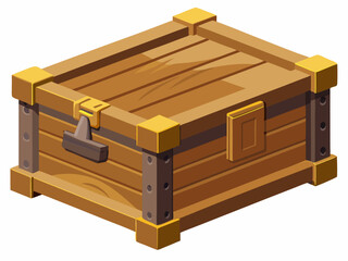 wooden box isolated