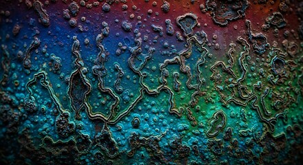 Abstract detailed background of colorful textured rust surface