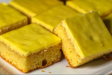 a lemon icing cake