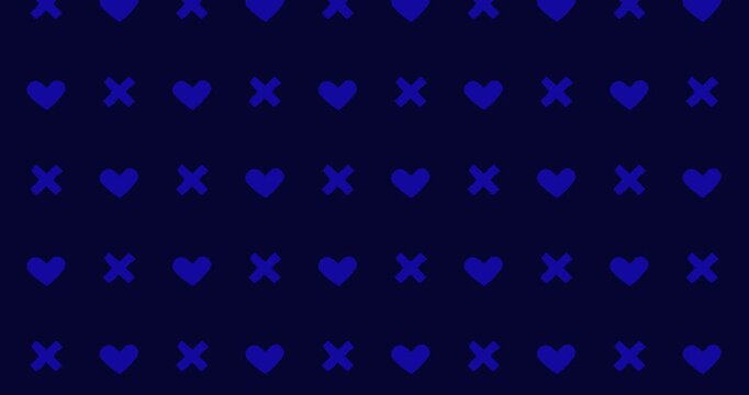heart emo pattern dark blue background