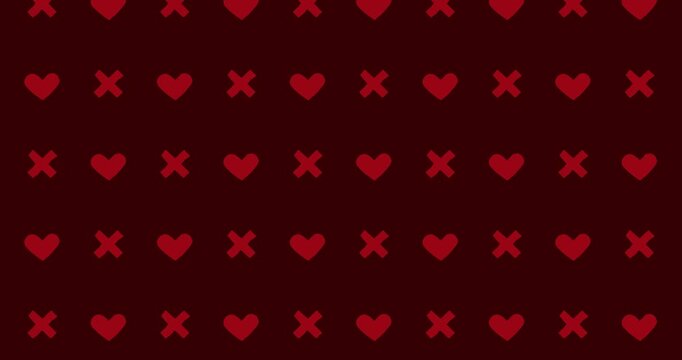 heart emo pattern dark red background
