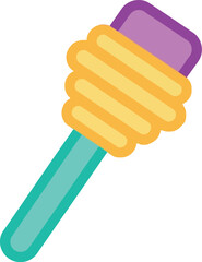 Colorful ice pop with honeycomb texture