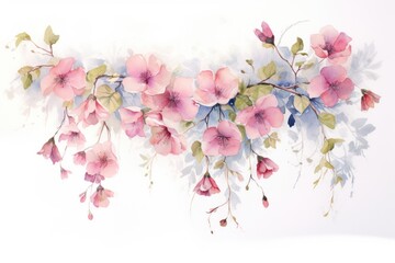 Fototapeta premium Flowers painting graphics blossom.