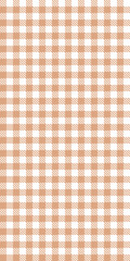 Seamless vector pattern beige white checkered gingham soft neutral pastel picnic tablecloth retro textile fabric summer kitchen wrapping background minimal style decor illustration
