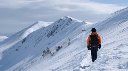Team Navigates Snowy Terrain with Portable GPS Device for Safe Rescue Operations