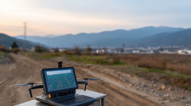 Portable GPS Device Syncing with Drones for Live Feed Monitoring in Remote Areas