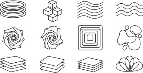 Fototapeta premium Vector art of abstract geometric shapes