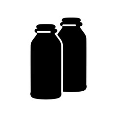 Milk bottle icon design template