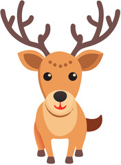 Christmas Reindeer Character Illustration