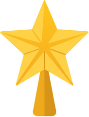 Golden Christmas Star Decoration