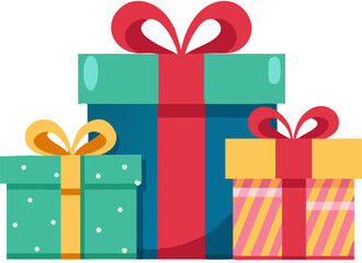 christmas gift box with red ribbon