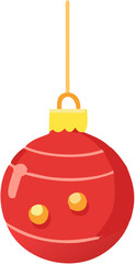 Cute Cartoon Christmas Ornament Balls Illustration 