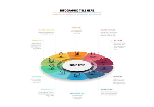 Minimalist Infographic Template with 8 Options and Icons