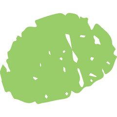 Abstract light green organic shape with irregular white voids on transparent background simple minimalist graphic design element