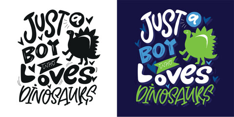 Funny hand drawn doodle lettering quote about dinosaurs. Lettering for t-shirt design, mug print, bag print, clothes fashion. 100% hand drawn vector image. © jane55