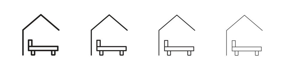 Accommodation icon. Simple graphic element set