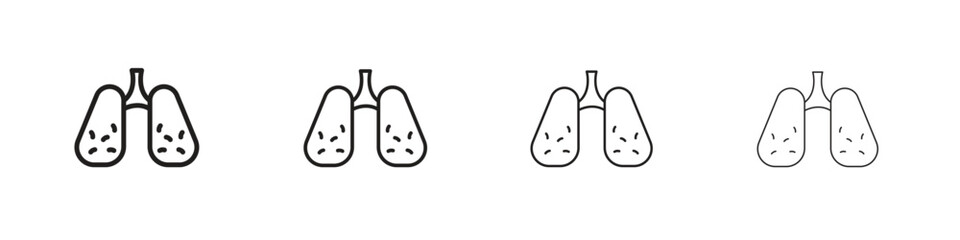 Asthma icon. Simple graphic element set