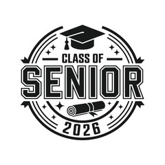 Senior Class of 2026 Graduation Emblem Badge Design