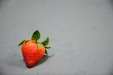 strawberry on a gray background