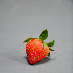 strawberry on a gray background