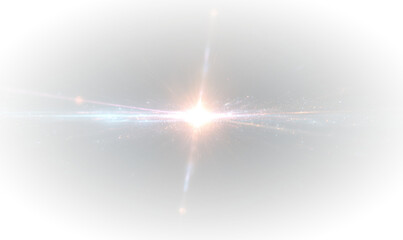 Bright Gold Flare Burst Effect. A radiant burst lights the frame. Subtle glitter enhances brilliance. Ideal overlay for highlight accent.