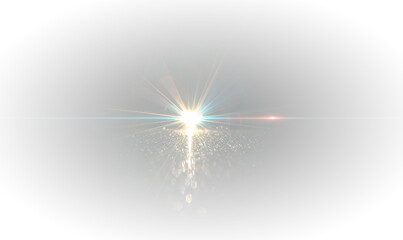 Png shine gold star. light with sparkle effect. A sharp flash spark illuminates softly. Light beams radiate smoothly. Perfect for glitter and shine effects.