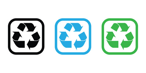 recycling, recycling symbol, symbol, recycling icon design template