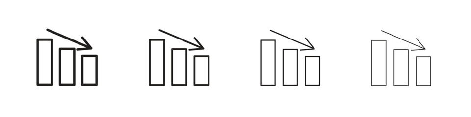 Decrease icon. Simple graphic element set