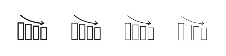 Decrease icon. Simple graphic element set