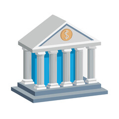 Bank Building Finance Icon