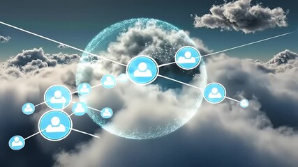 Global Social Network Connection in the Cloud. - Powered by Adobe