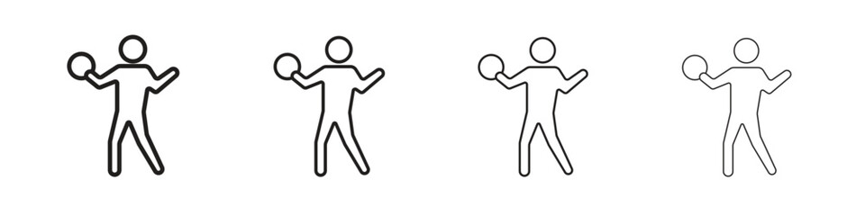 Dodgeball icon. Simple graphic element set