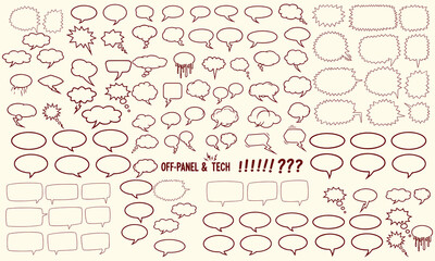 Speech bubble set talk bubble cloud speech bubbles collection vector